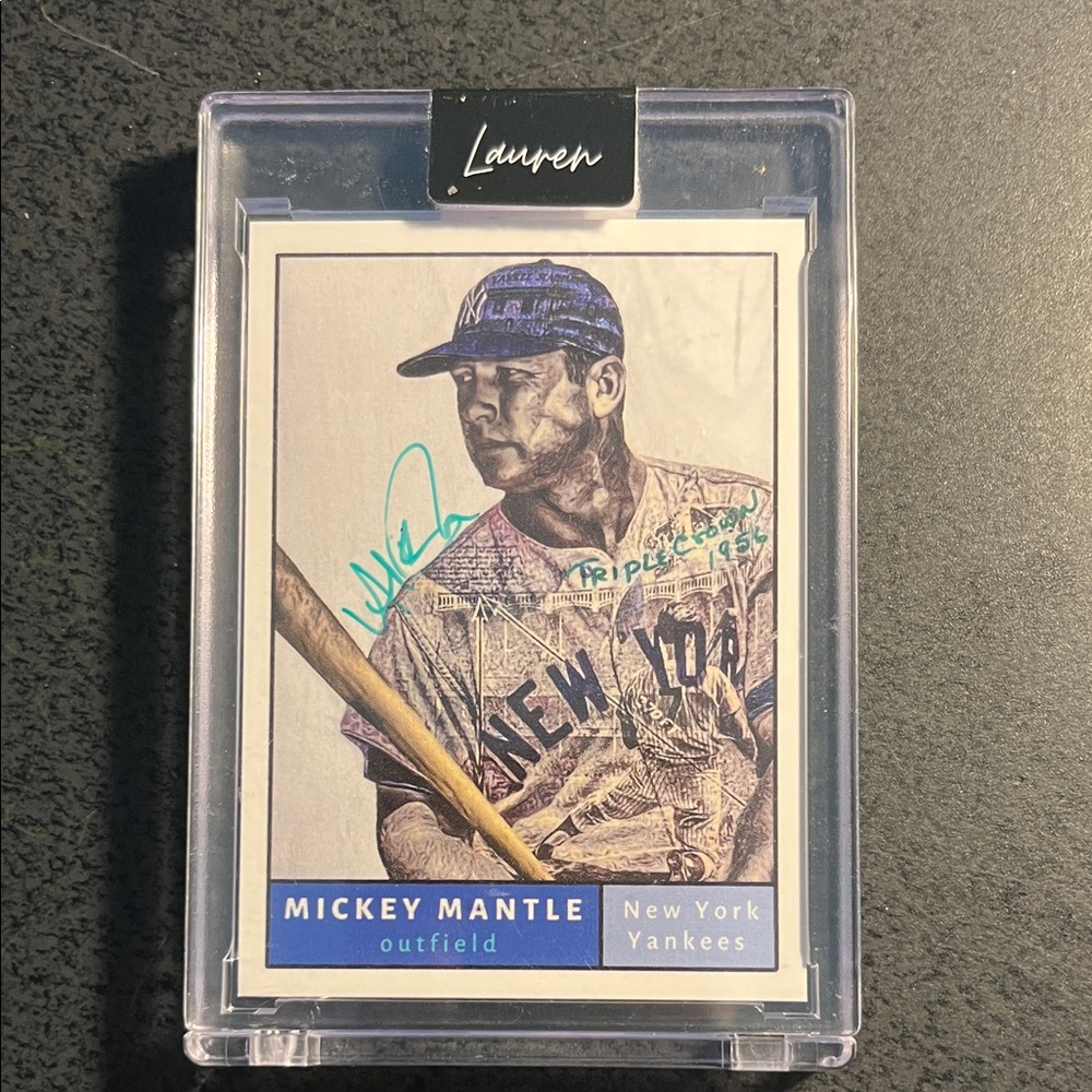 Mickey Mantle Artist Signed Topps Project 70 Numbered Card